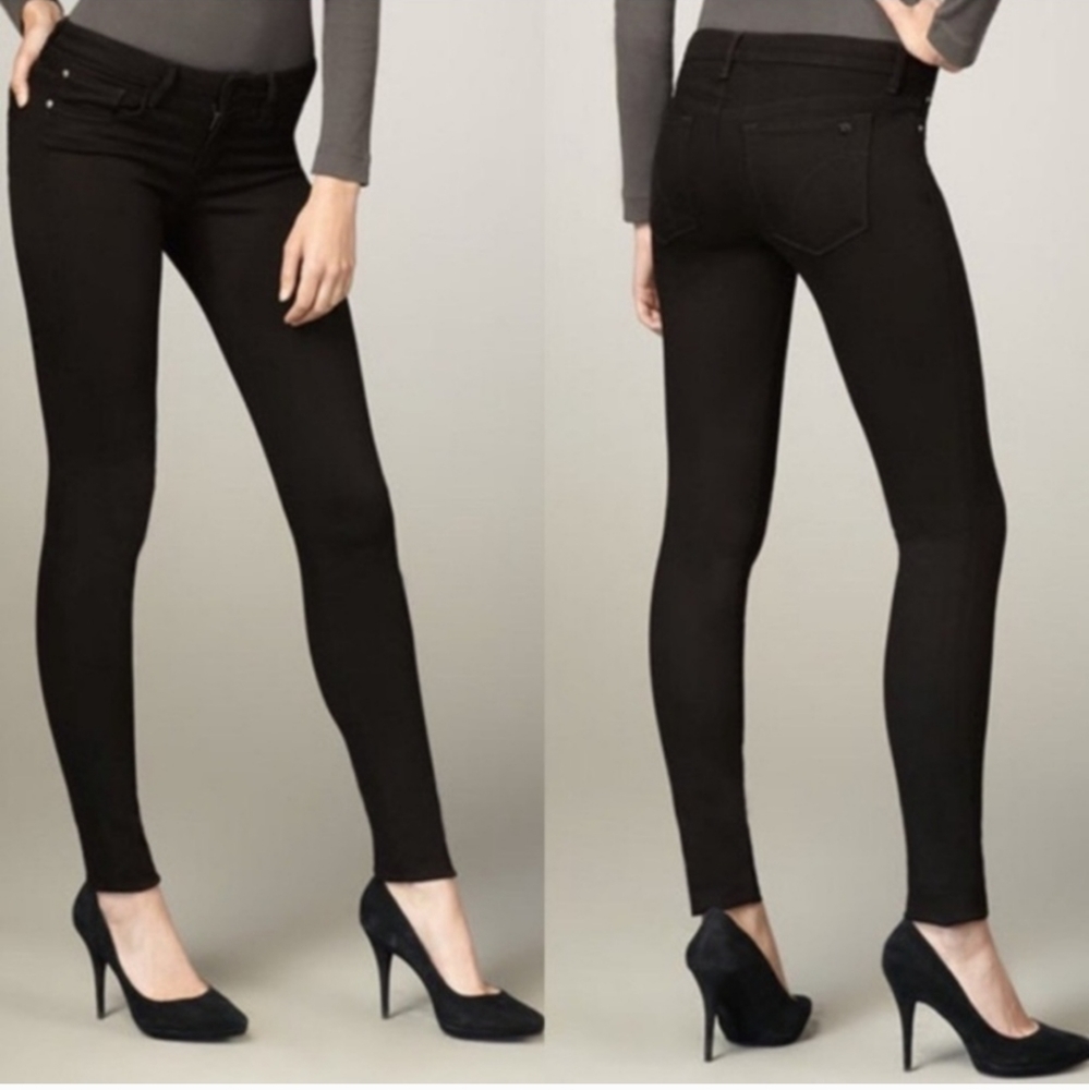 Joe's Skinny Visionaire Micah Skinny Jeans Mid Rise Black Size 24